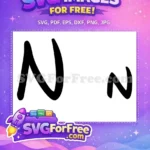 Free Letter N Font Free Black Bold Alphabet Free SVG - Instant Download