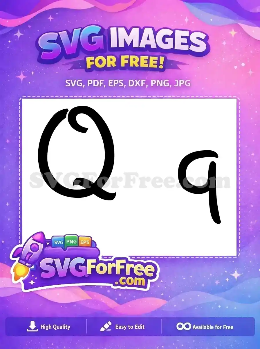 Free Bold Font Free Letter Q Alphabet Free SVG