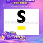 Free Black Letter S Free Yellow Stripe Fonts Free SVG - Instant Download