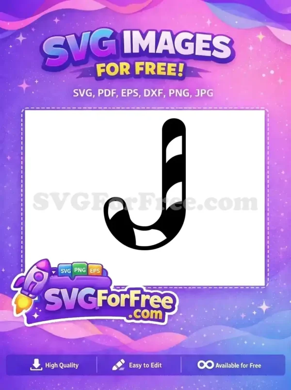 Free Striped Candy Free Cane Christmas Fonts Free SVG