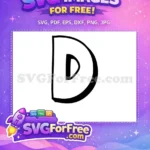 Free Black Letter D Free Bold Font Alphabet Free SVG 2 - Instant Download