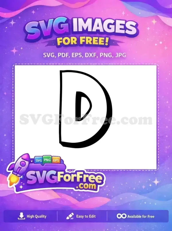 Free Black Letter D Free Bold Font Alphabet Free SVG 2