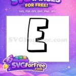 Free Bold Letter E Free Distorted Font Alphabet Free SVG 1 - Instant Download