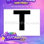 Free Letter T Free Initial Typography Alphabet Free SVG - Instant Download