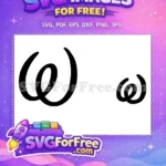 Free Black Bold Font Free Letter W Initial Free SVG 1 - Instant Download