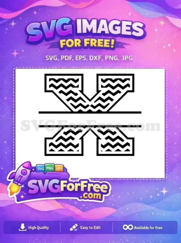 Free Zigzag Arrow Font Free Letter X Fonts Free SVG