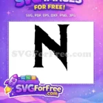 Free Distressed Letter N Free Font Style Alphabet Free SVG - Instant Download