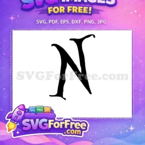 Free Black Letter N Free Fonts Alphabet Initial Free SVG