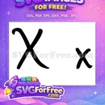 Free Black Letter X Free Alphabet Initial Fonts Free SVG 1 - Instant Download