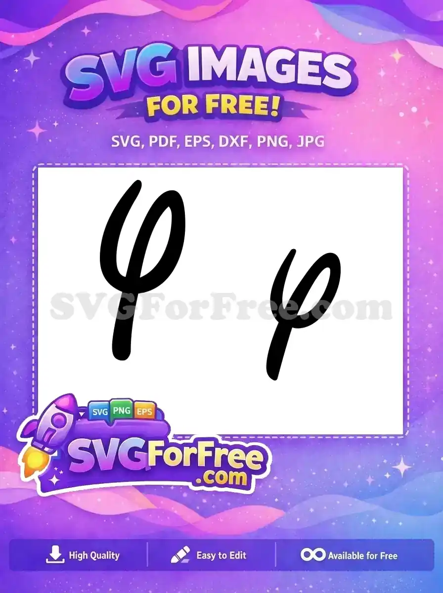 Free Phi Letter Free Greek Alphabet Fonts Free SVG 1