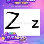 Free Bold Letter Free Z Font Alphabet Free SVG 1 - Instant Download