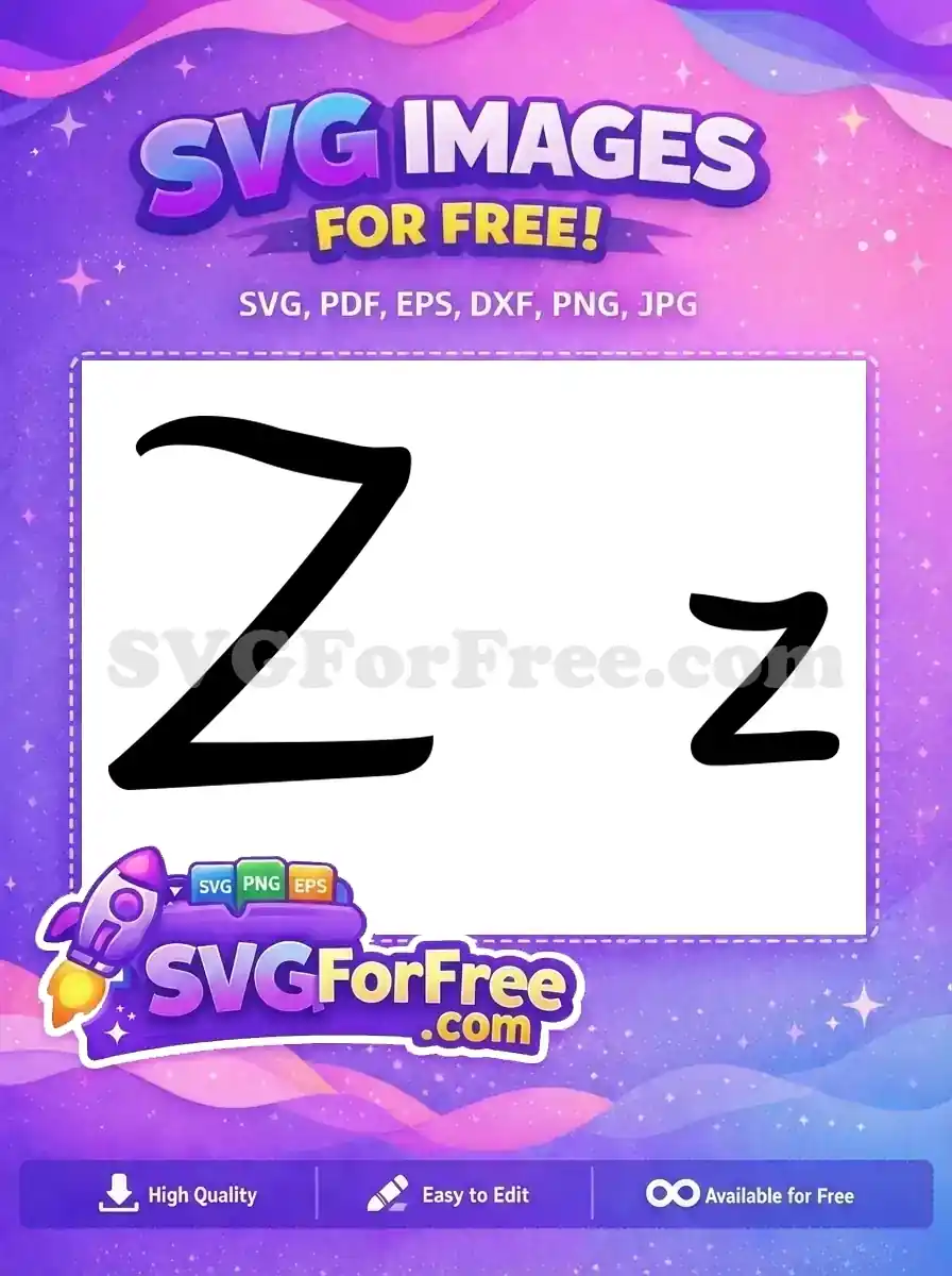Free Bold Letter Free Z Font Alphabet Free SVG 1