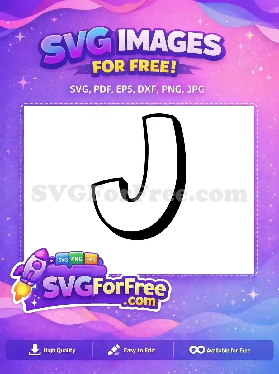 Free Letter J Bold Free Font Alphabet Free SVG 2