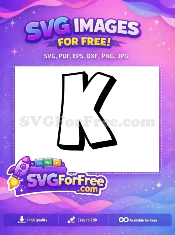 Free Letter K Bold Free Black Outline Alphabet Free SVG 1 Free Letter K Bold Free Black Outline Alphabet Free SVG 1
