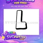Free Black Letter L Free Bold Font Alphabet Free SVG 1 - Instant Download
