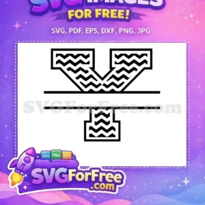 Free Black Zigzag Font Free Letter Y Alphabet Free SVG