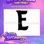 Free Black Letter E Free Calligraphy Initial Fonts Free SVG 2 - Instant Download