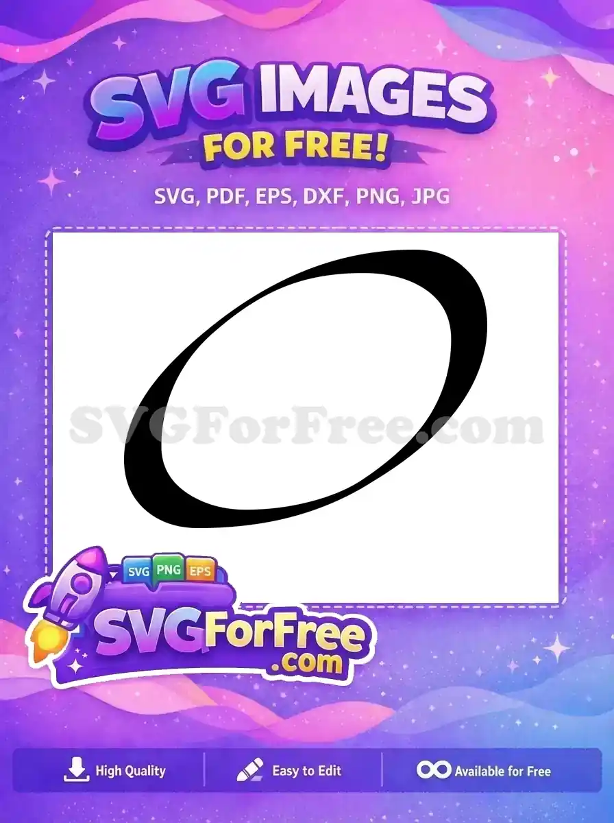 Free Black Oval Frame Free Fonts Category 1 Free SVG