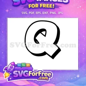 Free Black Outline Free Letter Q Font Free SVG