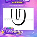 Free Bold Letter U Free Initial Font Free SVG - Instant Download