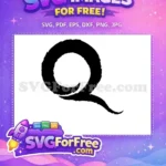 Free Distressed Letter Q Free Fonts Alphabet Initial Free SVG - Instant Download