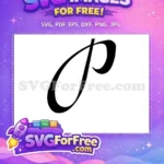 Free Elegant Font Free Letter P Initial Free SVG - Instant Download