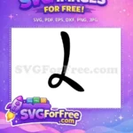 Free Letter L Free Black Font Letter Free SVG - Instant Download