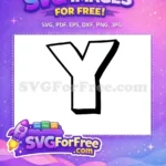 Free Black Outline Free Letter Y Font Free SVG - Instant Download