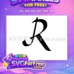 Free Black Letter R Free Alphabet Initial Fonts Free SVG - Instant Download