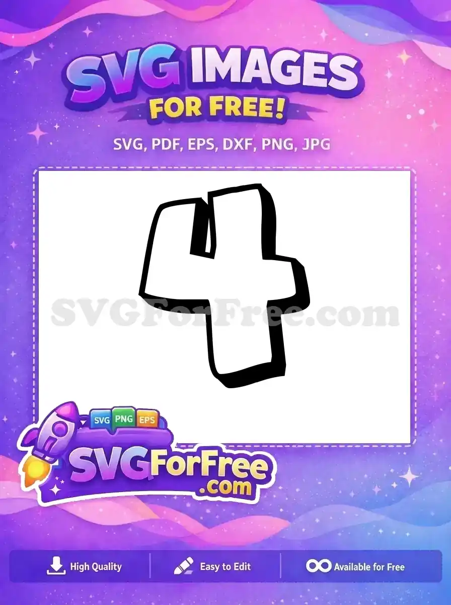 Free Bold Number One Free Font 3D Free SVG