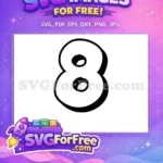 Free Black Number Eight Free Bold Font Free SVG 2 - Instant Download