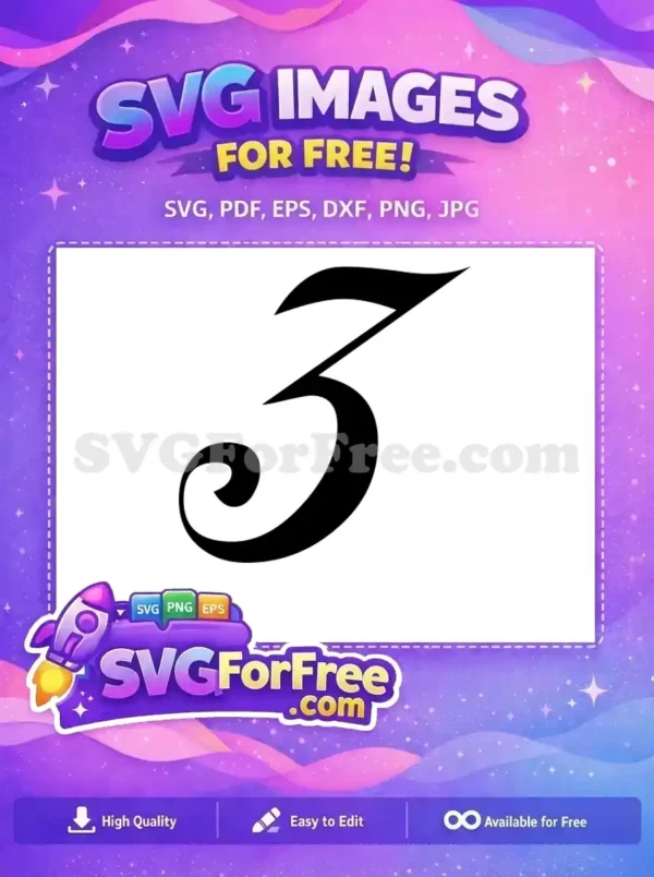 Free Number One Free Black Font Design Free SVG