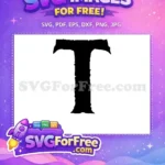 Free Distressed Edges Free Letter T Typeface Free SVG - Instant Download