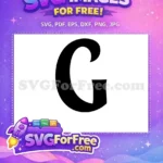 Free Letter G Initial Free Alphabet Font Free SVG - Instant Download