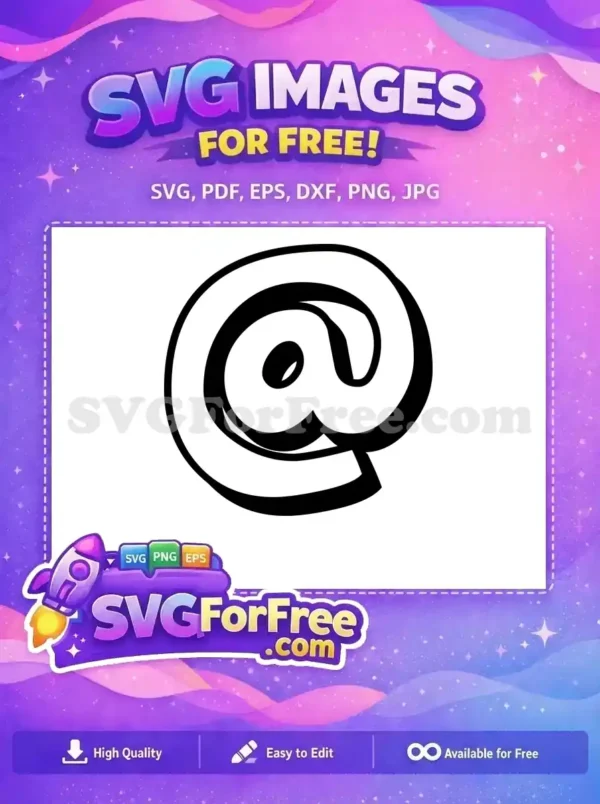 Free Bold Stroke Free At Sign Fonts Free SVG