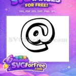 Free Bold At Sign Free Black Font Type Free SVG - Instant Download