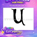 Free Black Letter U Free Fonts Alphabet Free SVG 1 - Instant Download