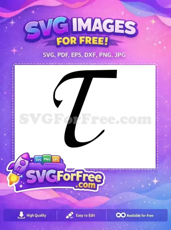 Free Letter T Black Free Swirl Initial Free SVG