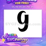 Free Bold Letter Free 'G' Monogram Initial Free SVG - Instant Download