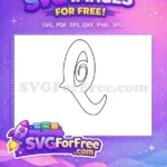 Free Swirly Letter Q Free Initial Monogram Fonts Free SVG - Instant Download