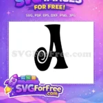 Free Swirling Initial Free Letter A Fonts Free SVG - Instant Download