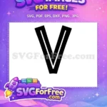 Free Letter V Free Black Bold Fonts Free SVG - Instant Download
