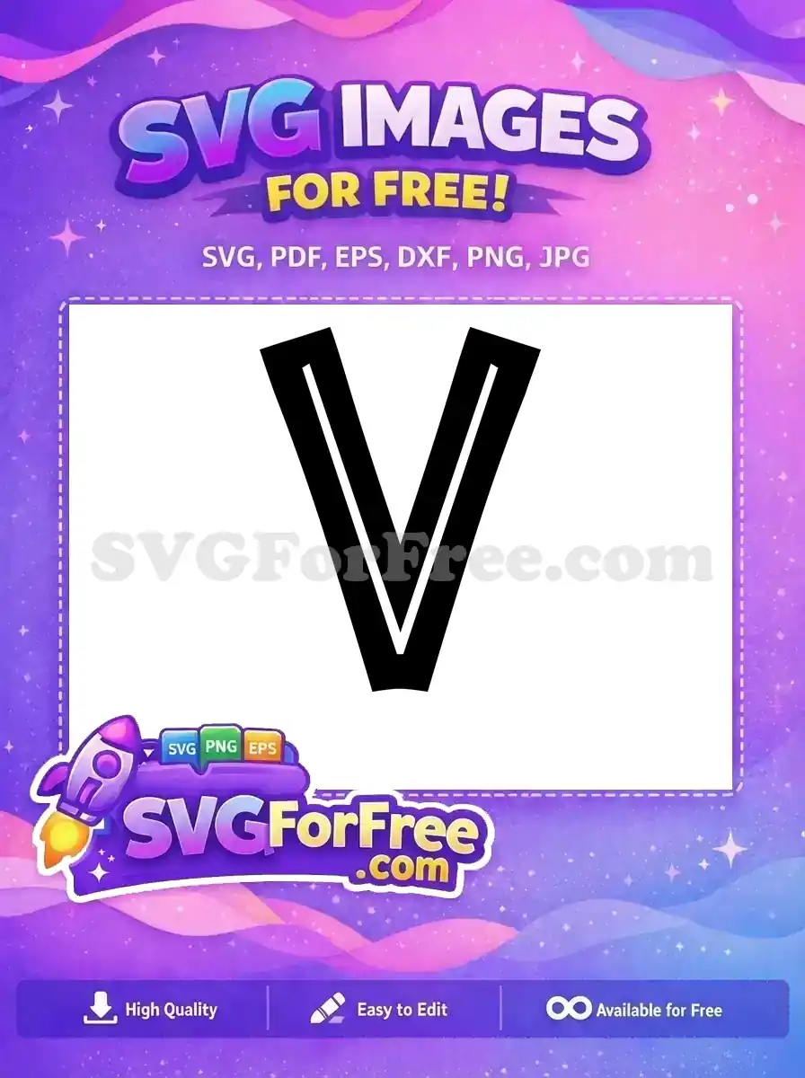 Free Letter V Free Black Bold Fonts Free SVG