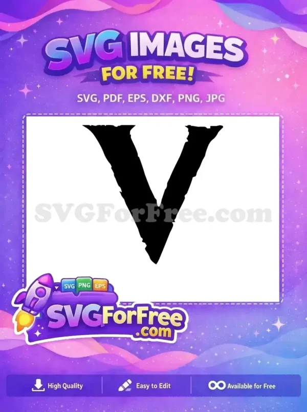 Free Distressed Letter V Free Black Font Alphabet Free SVG Free Distressed Letter V Free Black Font Alphabet Free SVG