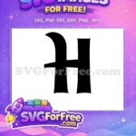 Free Blackletter Initial Free Letter H Fonts Free SVG 1 - Instant Download