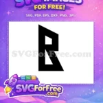 Free Black Letter R Free Bold Font Alphabet Free SVG 1 - Instant Download