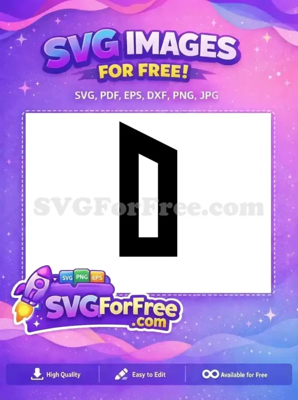 Free Letter One Free Simple Font Alphabet Free SVG