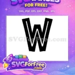Free Black Letter W Free Bold Font Alphabet Free SVG 2 - Instant Download