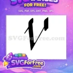 Free Black Bold Letter Free Initial V Font Free SVG - Instant Download
