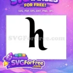 Free Black Letter H Free Font Initial Free SVG - Instant Download